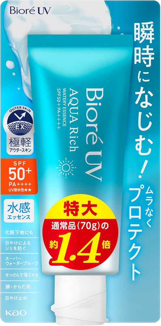 Bioré UV Aqua Rich – Essência Aquosa Protetor Solar (100 g) FPS 50